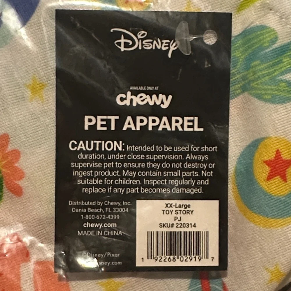 🆕 DISNEY Pixar Toy Story “To infinity and beyond” dog pajama XXL (50-71 lbs) NWT